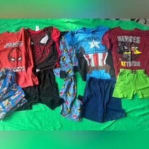 Boys size 6-8 mix & match pajama bundle Black